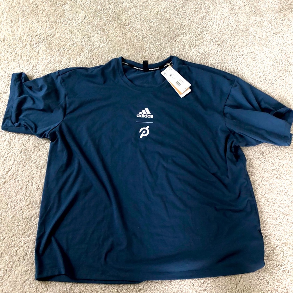 Brand new, never worn Adidas x Peloton blue tee